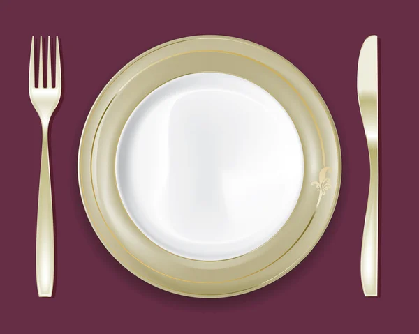 Assiette de dîner Set 5 — Image vectorielle