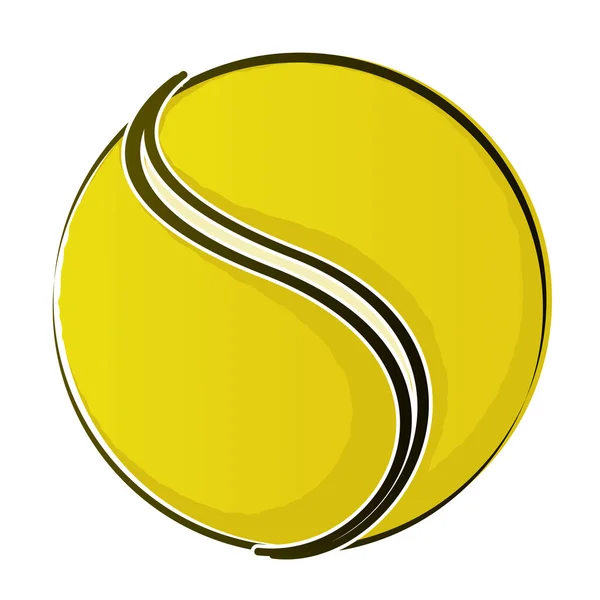 Tennisbal 2 — Stockvector