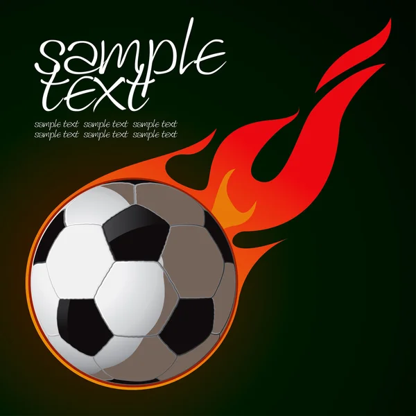 Voetbal Fire Ball 2 — Stockvector