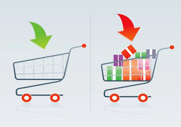 Carrito de compras 1 — Vector de stock