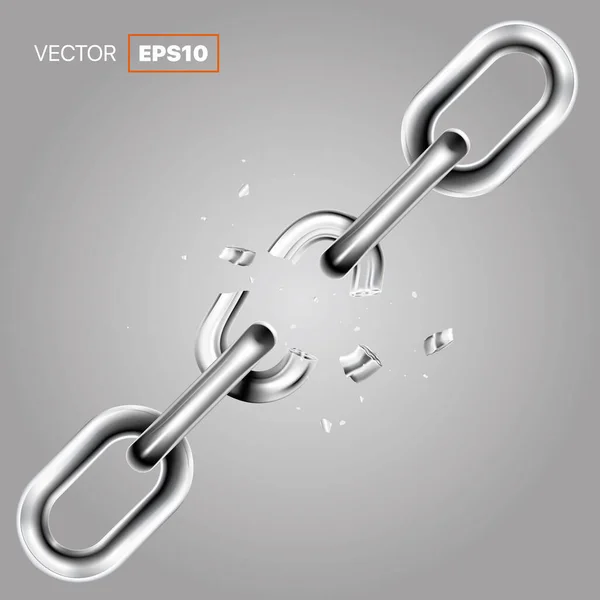 Gebroken Ketting Set Vectortekening — Stockvector