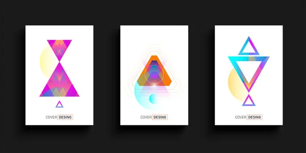 Vector Triangular Background Set — Stockvektor