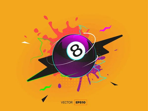 Vector Illustration Billards Ball — Stok Vektör