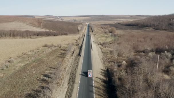 Durdurulmuş yol onarım servisi, yol işaretleme — Stok video