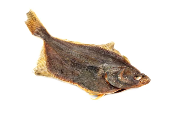 Beyaz arka plan üzerinde izole tuzlu pisi balığı — Stok fotoğraf