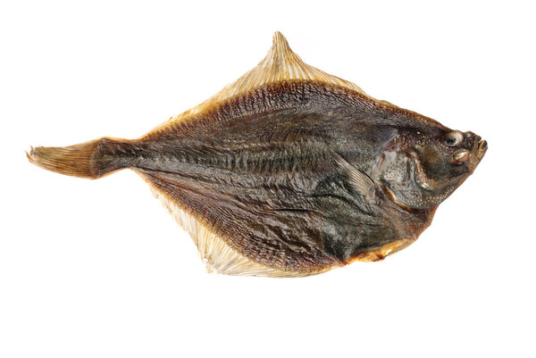 Salted flounder isolated on the white background