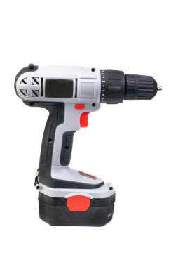 Beyaz arka plan üzerinde izole pil tornavida