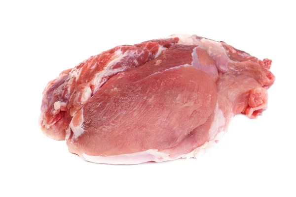 Rohes Fleisch isoliert auf weißem Hintergrund — Stockfoto