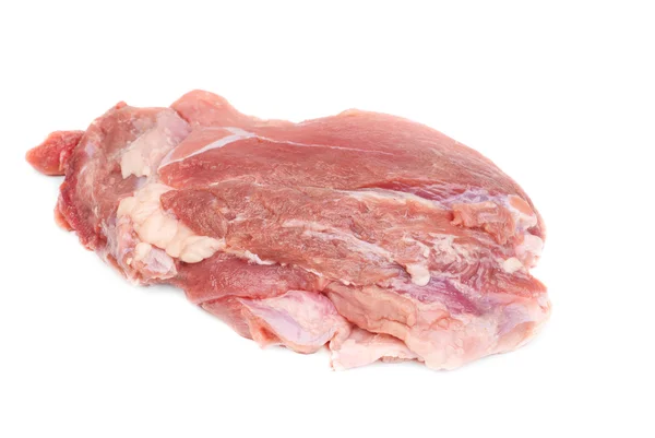 Rohes Fleisch isoliert auf weißem Hintergrund — Stockfoto