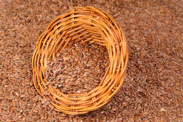 Close up de sementes de linho como fundo alimentar — Fotografia de Stock