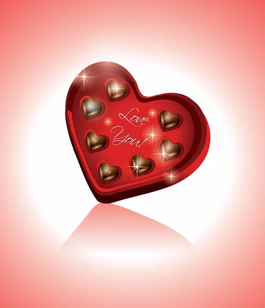 Coração de Chocolate dos Namorados — Vetor de Stock