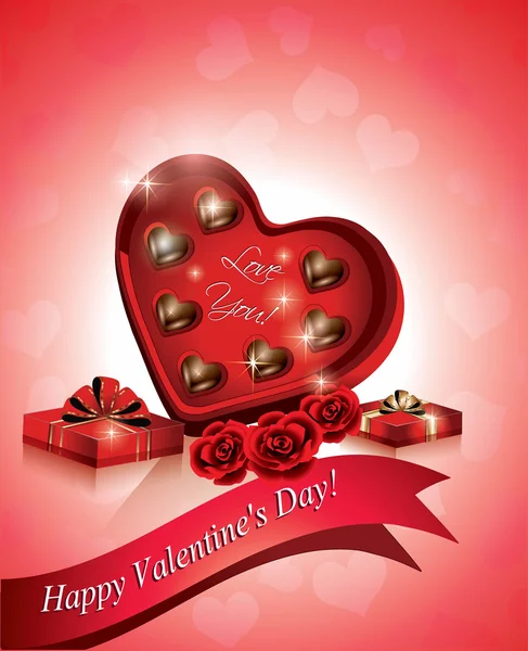Valentine 's Chocolate Hearts — стоковый вектор