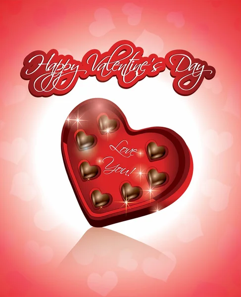 Cuori di cioccolato di San Valentino — Vettoriale Stock