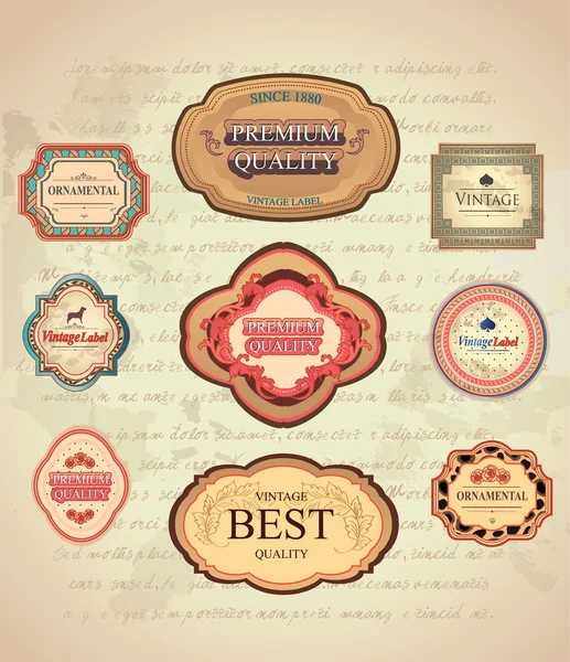 Etiquetas Vintage y Retro — Vector de stock