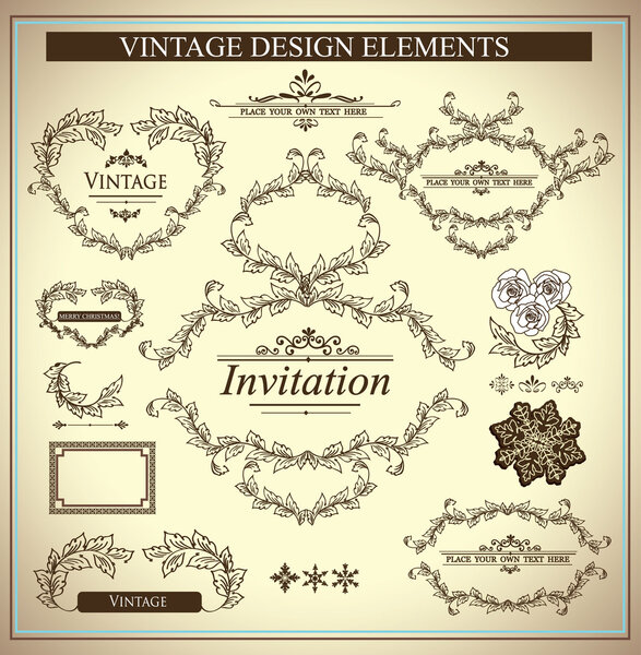 Vintage Design Elements Set