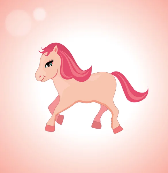 Poney rose — Image vectorielle