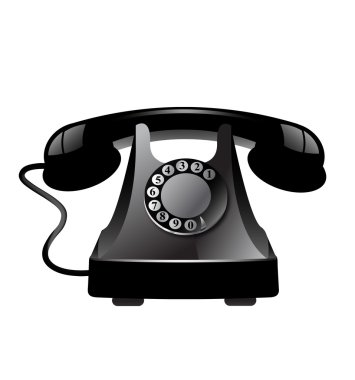 vintage telefon izole