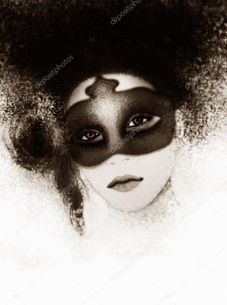 Lady with mask Stock Photo by ©AlessandraM 32027863