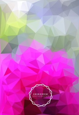 soyut poligonal arka plan çiçek Mozaik