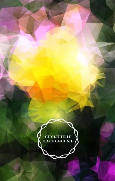 抽象的な多角形の背景花モザイク — ストックベクタ