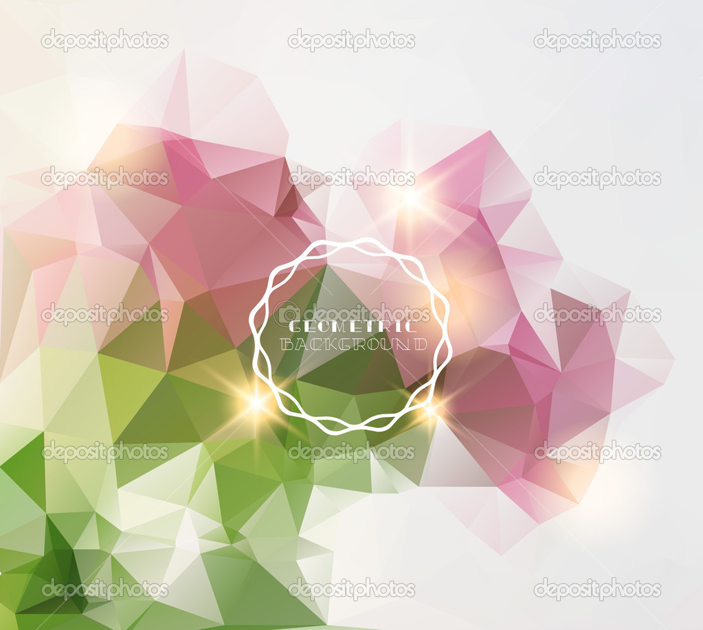 Abstract polygonal background-Floral mosaic