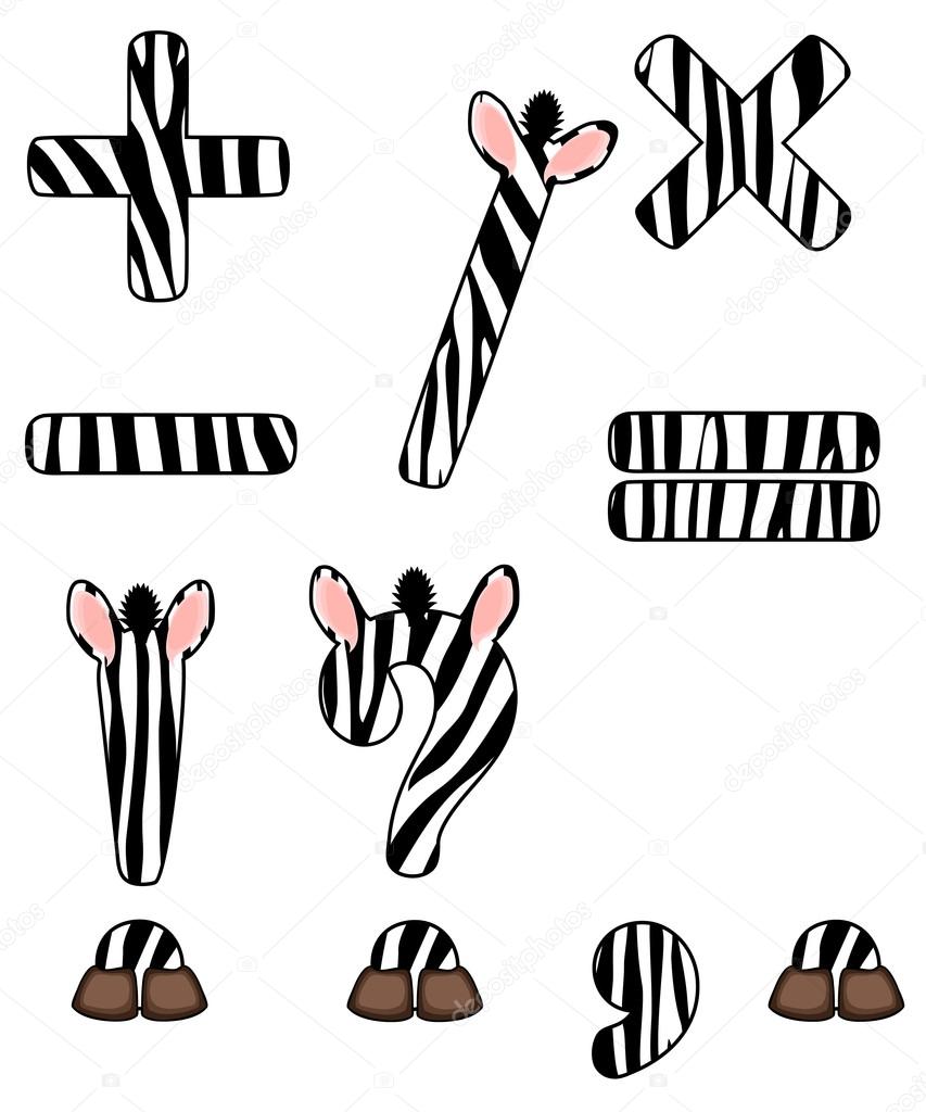 Zebra set of signs