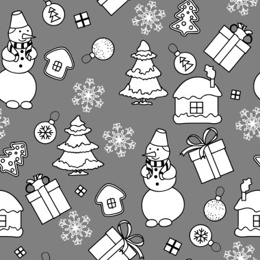 Tek Renkli Noel seamless modeli