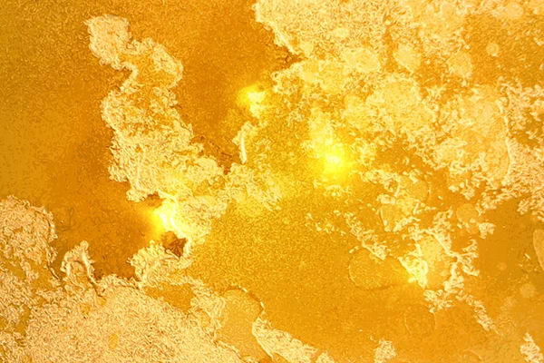 Złoto, miód żółty abstrakcyjny tusz alkoholowy marmur tekstury — Wektor stockowy