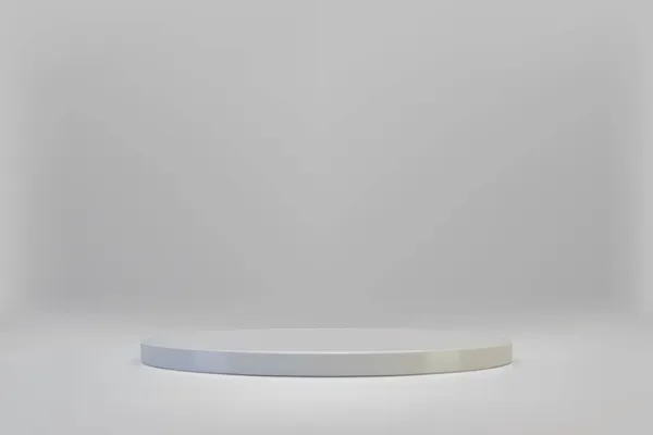 Podium cercle blanc 3D sur fond clair — Image vectorielle