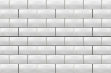 Metro fayans deseni. Beyaz, pürüzsüz tuğla arka plan.