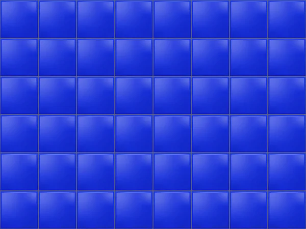 U-Bahn quadratische Fliesen Muster. Blauer nahtloser Backstein Hintergrund — Stockvektor