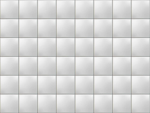 Subway square tile pattern. White seamless brick background
