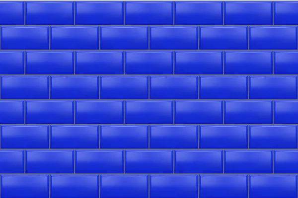 Tunnelbanemönster. Blå sömlös tegel bakgrund — Stock vektor