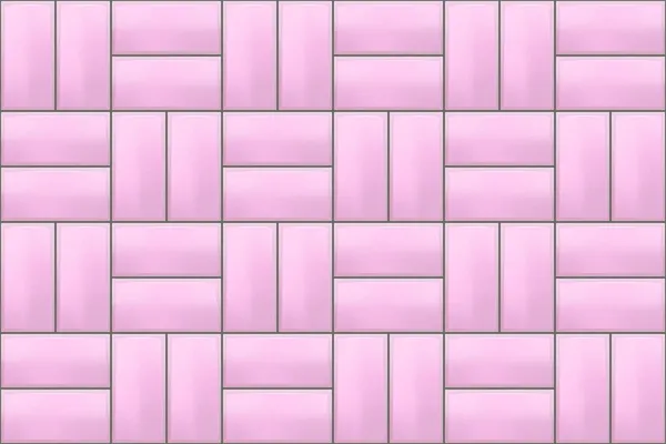 Modello di piastrelle della metropolitana senza cuciture rosa. Struttura della parete o del pavimento della metropolitana vettoriale — Vettoriale Stock
