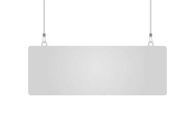 Tavandan sarkan dikdörtgen sallanan gerçekçi model.