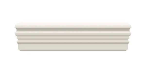 Plinthe ou moulure de corniche en bordure blanche. Couronne de plafond — Image vectorielle