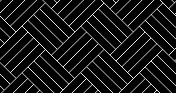 Black quadruple herringbone parquet floor seamless pattern with diagonal panels — Stockvektor