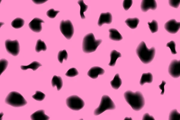 ピンクダルマチアの毛皮の抽象的な単純なシームレスなパターン 動物のカモフラージュ肌無限の質感 有機不規則な点状の背景 チーター 牛やジャガーのコートのテクスチャ 生地面デザイン — ストックベクタ