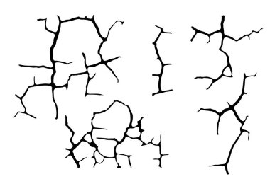 Zeminde vektör çatlağı etkisi, kırık beton duvar veya zemin