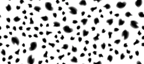 牛の毛皮の黒と白のシンプルなシームレスパターン — ストックベクタ
