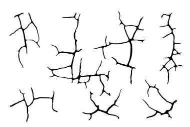 Zemindeki çatlaklar, yıkılmış beton duvar veya zemin