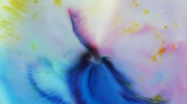 Beyaz arka planda renkli çizgiler. Sıvı Sanat