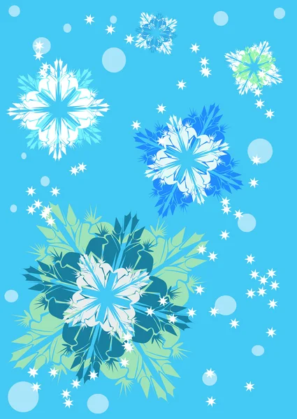 Snowflakes picture — Stock Vector