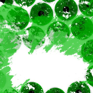 yeşil ve beyaz boya ile soyutlama