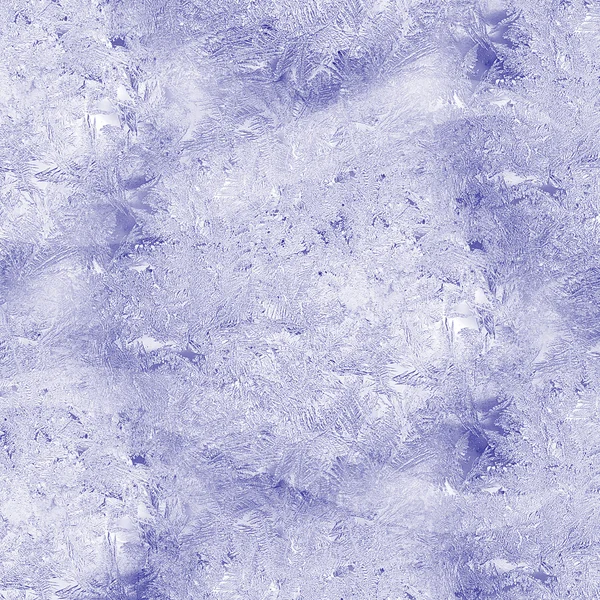 Blue background with texture of frost on the glass — Stock Photo, Image