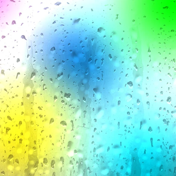 Farbige Lichter mit der Textur von Wassertropfen — Stockfoto