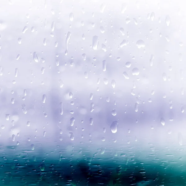Surface with droplets and vapor, water in glass — Stock Photo, Image