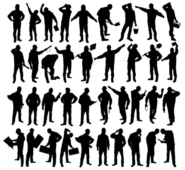 işçilerin Silhouettes