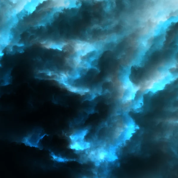 Blauwe regenachtige achtergrondafbeelding met wolken — Stockfoto