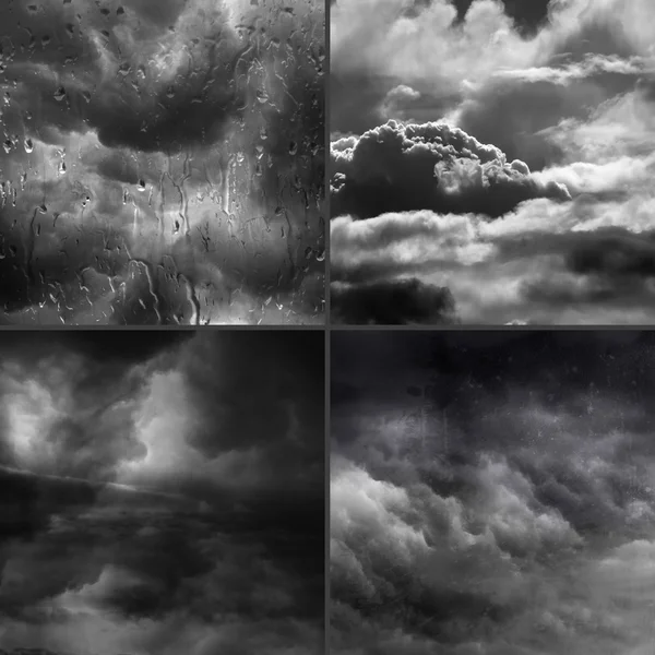 Серо-дождливое фоновое изображение с облаками . — стоковое фото
